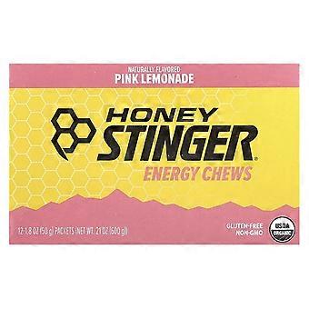 Honey Stinger, Energy Chews, Pink Lemonade, 12 Packets, 1.8 oz (50 g) Each