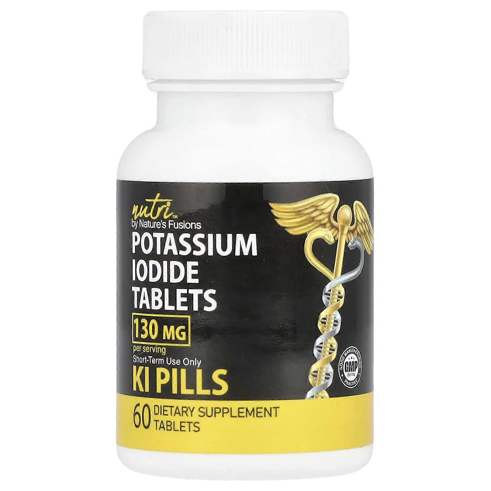 Nutri, Potassium Iodide Tablets, 60 Tablets (65 mg per Tablet), 2-Pack