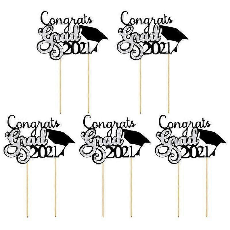 5pcs cake decorations , Graduation Cake Picks