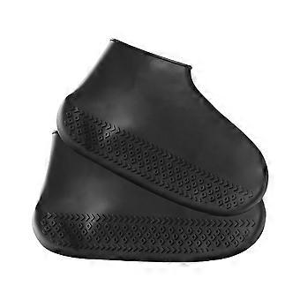 Silicone Shoes Cover Waterproof Overshoes for Protecting Shoes Use 2Pairs
