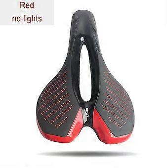 Sella per bici da strada MTB in PU ad alte prestazioni Biciclo con fanale posteriore Cuscino da ciclismo Lampada di avvertimento Cuscino del sedile aperto comfort
