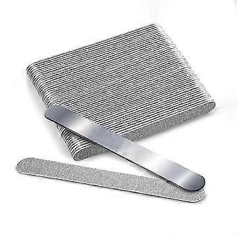 Nail File 180 Grit Professional Russian Manicure Reusable Peel and Stick Nail Files, Replaceable Emery Boards,Steel Base