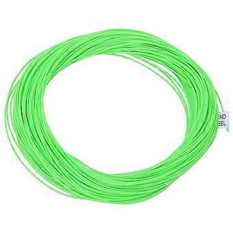 Linha de pesca com mosca flutuante de nylon com acessório de equipamento de peixe de contrapeso de laço soldadoVerde limão
