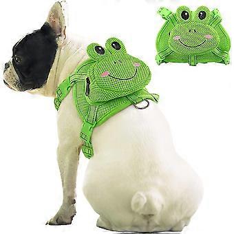 Sac à dos pour chien Mignon En forme de grenouille Self Carrier Harness Coussin de chiot réglable Gilet pour voyage Camping Randonnée