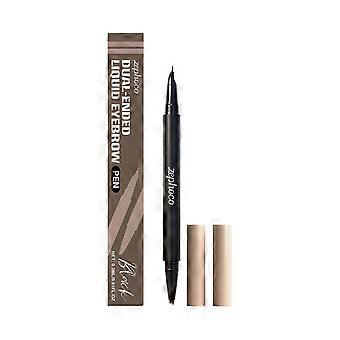zephoco Black 2-In-1 Eyebrow Pencil, Three-Dimensional Color Display, No Makeup Smudging, Natural Eyebrow Shape, Convenient And Smooth Eyebrow Pencil