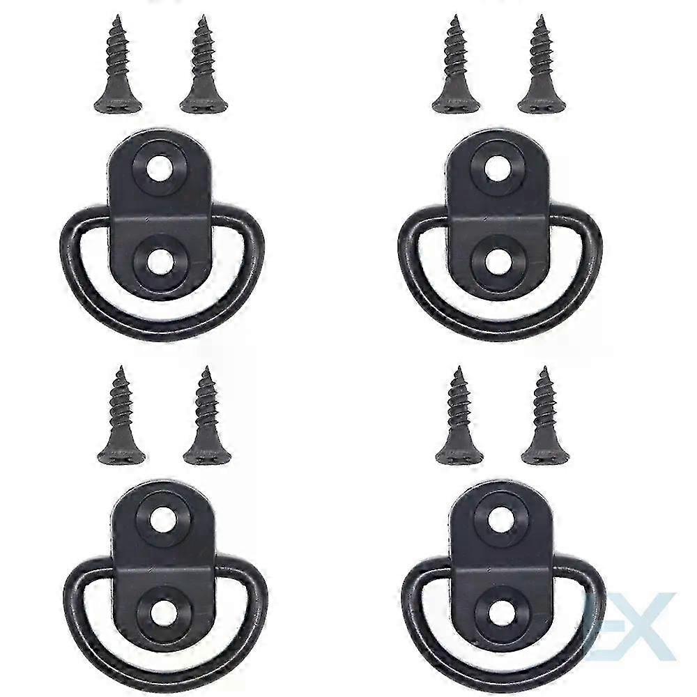4Set Cargo Net Floor Hook Accessories Rear Trunk Boot Tie Down Hook Ring Loop Hanging Flat Screen Net Fixing Kit