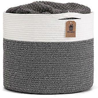 Large Basket Laundry Basket Braided Cotton Rope Storage Basket Of Toys In The Children's Room In The Living Room