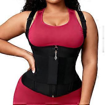 High Waist Shapewear With Adjustable Strap Breathable Elastic Waist Trainer Corset For Women Gym Fitness Office Work Pregnancy Recovery  XS