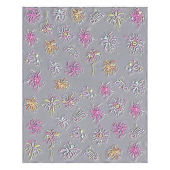 Autocollants pour ongles du Nouvel An Romantique PVC Facile à appliquer Durable Respectueux de l'environnement Nail Art Autocollant Femmes Accessoires