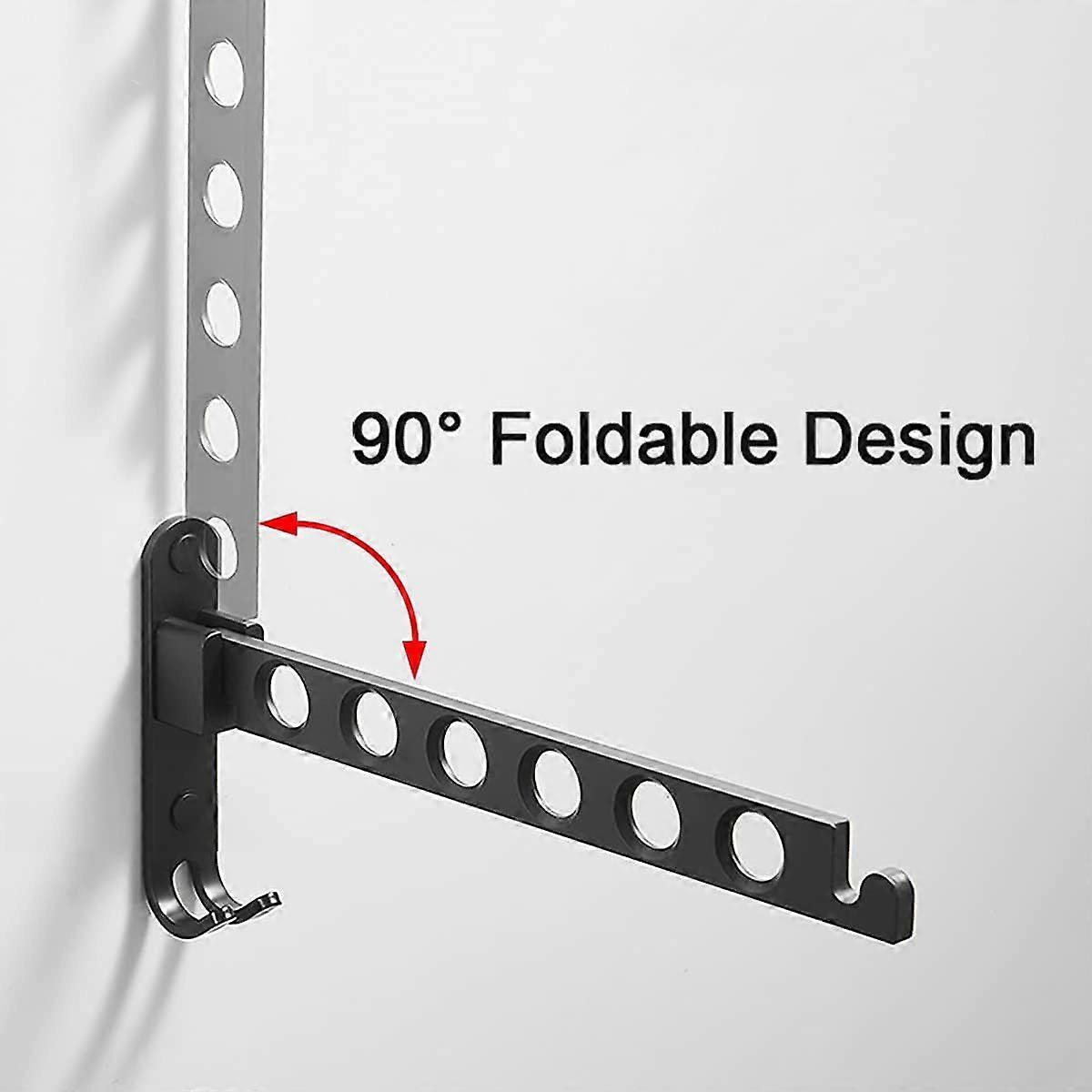 Wall-mounted laundry drying rack, wall-mounted laundry drying rack, 90 rotation foldable laundry drying rack, suitable [XR]