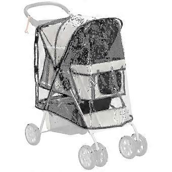 Nouveau 2024 Pawhut Chien Poussette Housse de pluie avec entrée arrière, couverture, pour chien Pram_FM18