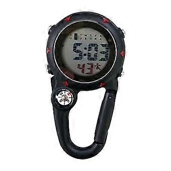 Digital Carabiner Watch Luminous Anti-scratch Precise Backpack Belt Pocket Clip on Watch for Outdoor