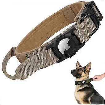 Airtag Cotton Hemp Dog Collar, Heavy-duty Dog Collar With Airtag Holder White Dog Collar Durable Natural Fabric Pet Dog Collar Cute Puppy Necklace For
