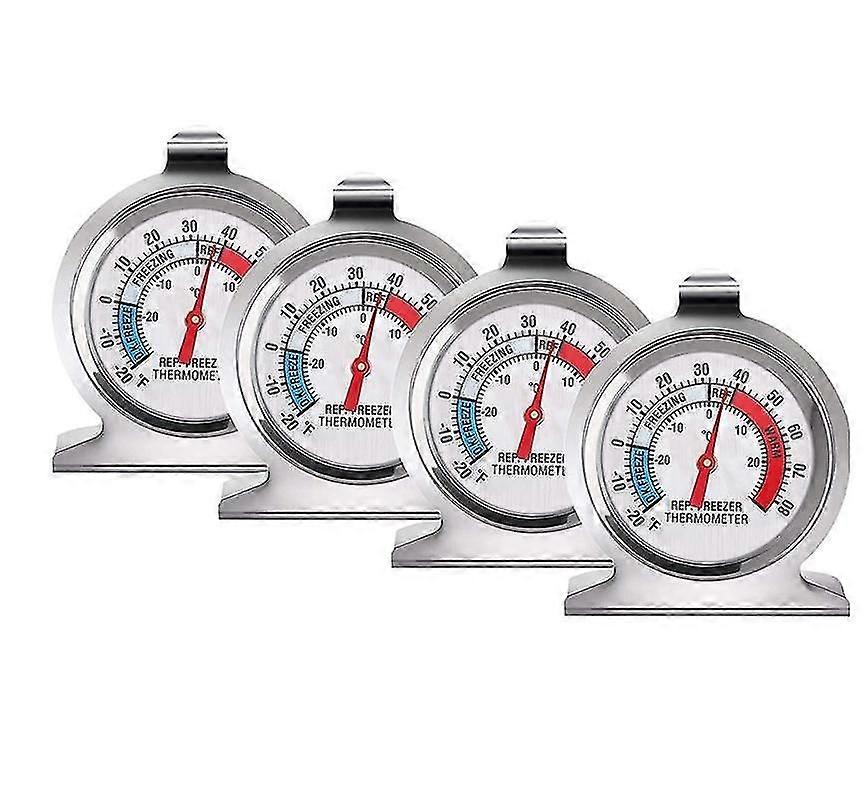 4 Pack Refrigerator Freezer Thermometer Large Dial Thermometer
