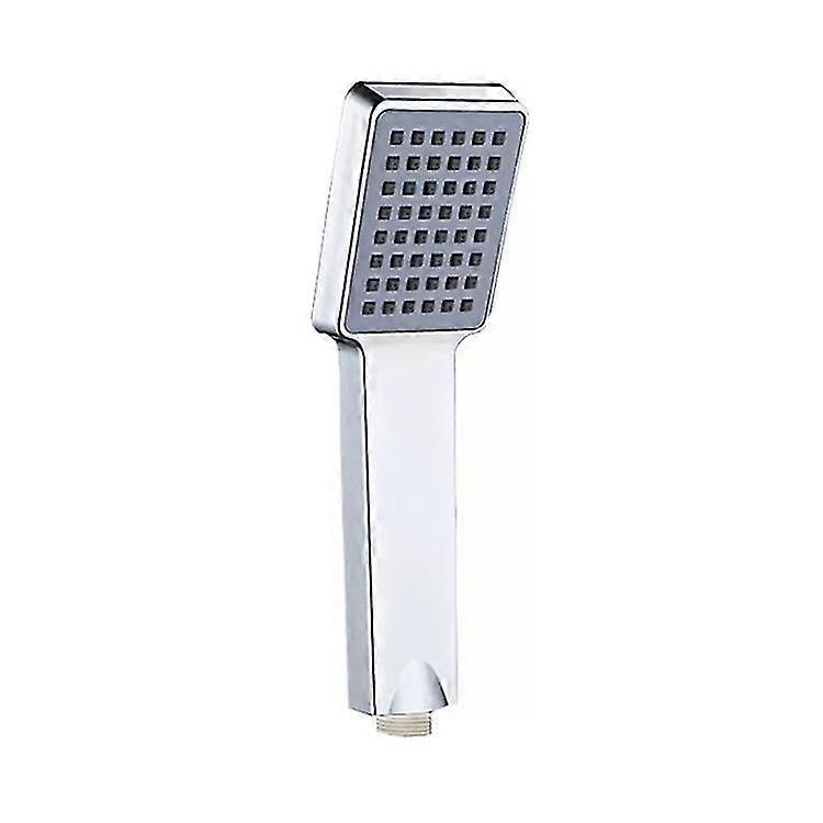 Square hand shower, shower head, chrome, silver