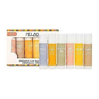 6Pack Natural Lip Balm Set, Organic Lips Balm Multipack Moisturizing Nourishing, Lip Care Balms Stick 6 Scents
