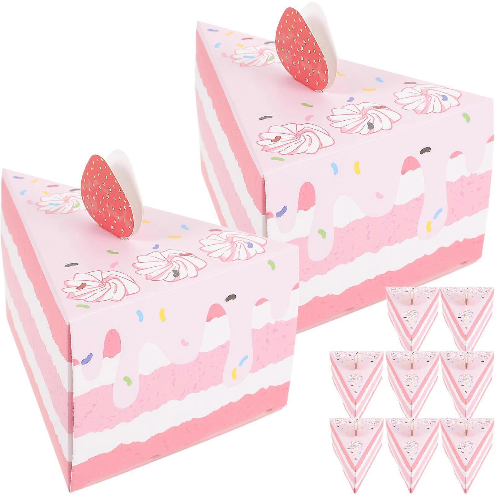 10pcs Pastry Cookie Biscuits Boxes Triangular Cake Shape Candy Packing Boxes