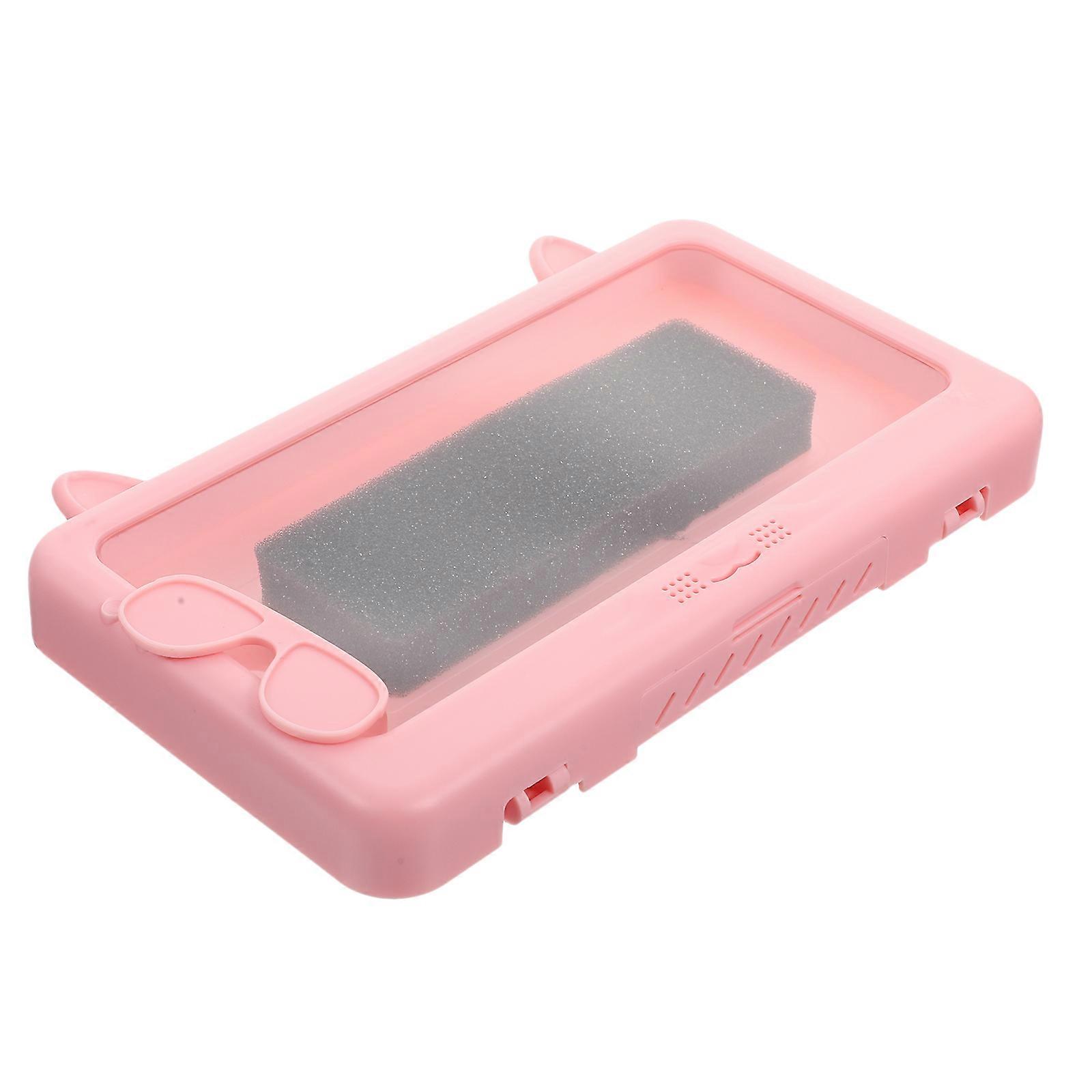 Pink Waterproof Phone Holder with Wall-Mounted Function for Bathroom