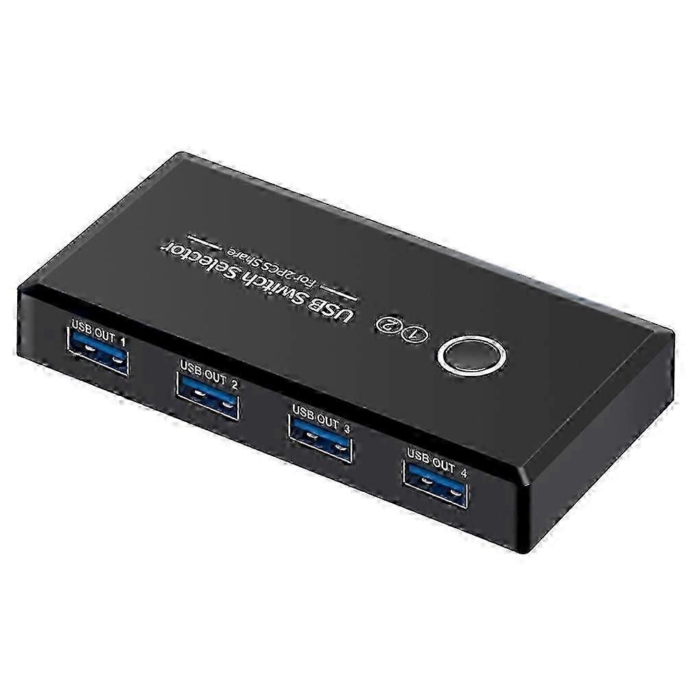 KY03 KVM USB 3.0 Switch Selector 2 Input 4 Output Sharing Splitter for Printer Mouse Keyboard USB Hu