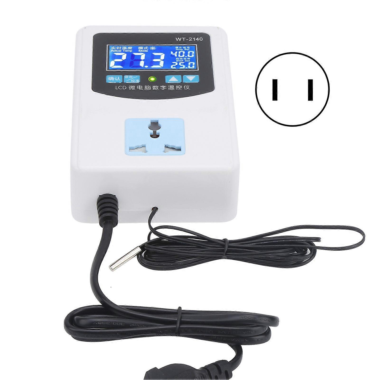Temperature Controller Digital Microcomputer Intelligent Thermostat Protector Switch 1500WUS Plug 110V