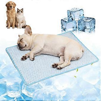 Tapete refrescante para animais de estimação, antiderrapante, respirável e reutilizável, ideal para gaiolas, canis, camas, sofás e assentos de carro. Pode ser usado em ambientes internos e externos e não precisa de eletricidade.