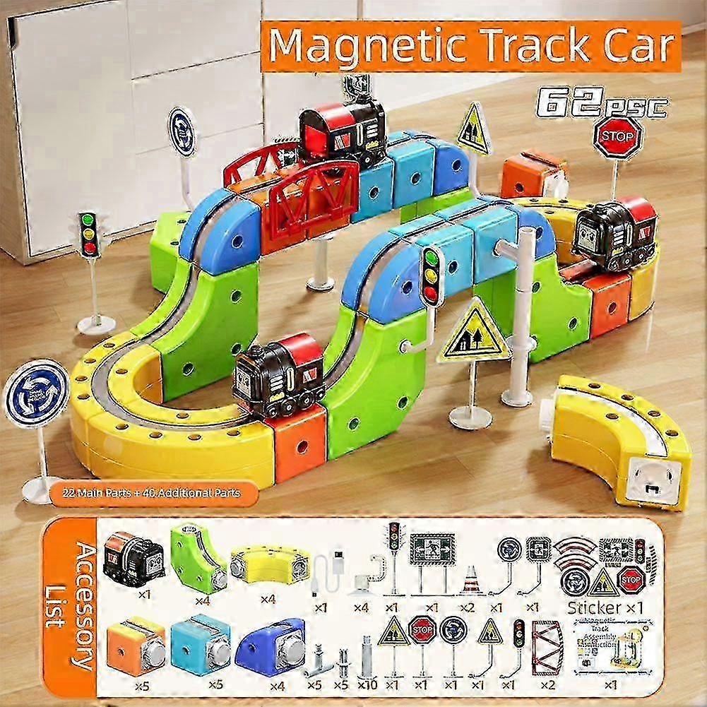 Durable Anti-Gravity Electric Train Building Set, 62pcs — Ideal for Kids & Families
