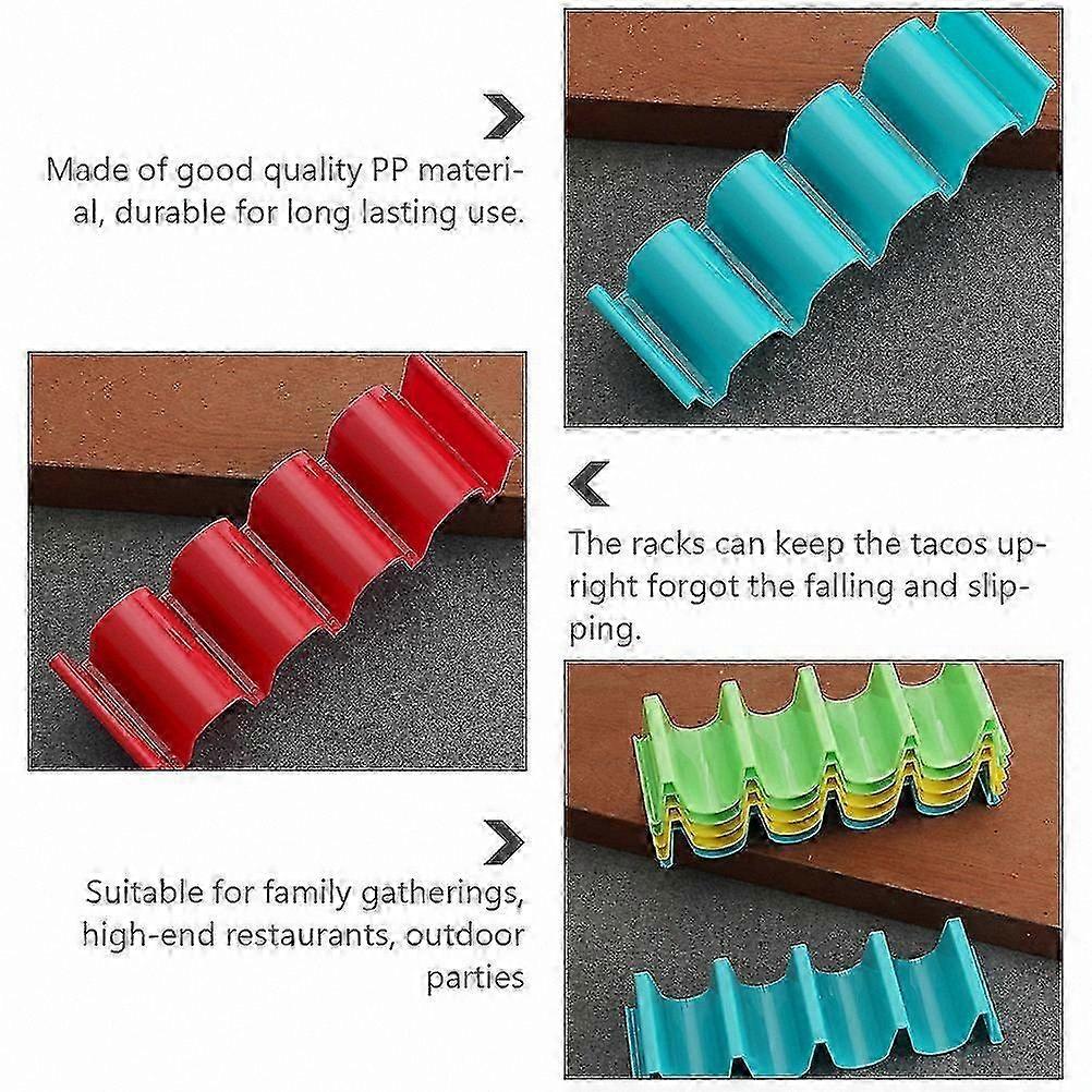 4-Pack Tortilla Roll Rack with Stand for Tacos Shells and Wraps