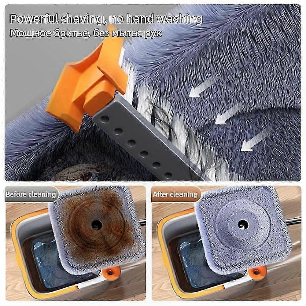 40-Pack Microfiber Mop Pads for Floor Cleaning with Squeeze and Automatic Separation Function Rotating Mop Cloths
