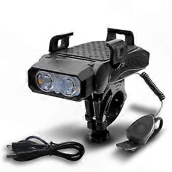 Accessori per bici 4 in 1: luce, clacson, supporto per telefono, batteria da 4000 mAh