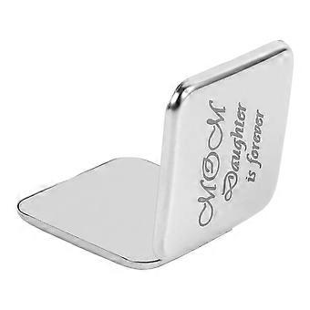 Portable Silver Aluminum Makeup Mirror Gift Folding Mini Mirror