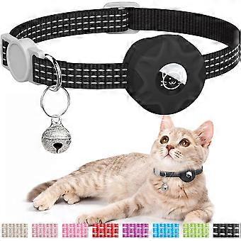Anti-Lost Cat Collar for Apple Airtag GPS Tracker with Mini Bell Cat Necklace Holder for Airtag Pet Cat Accessories