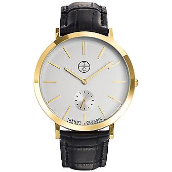 Trendy classic? Lansen Men's Analog Quartz Watch with Cowhide Leather Strap CG1029-03
