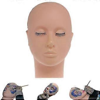 Mannequin Flat Head Silicone Practice False Eyelash Extensions Make Up Model Massage Training High IXS