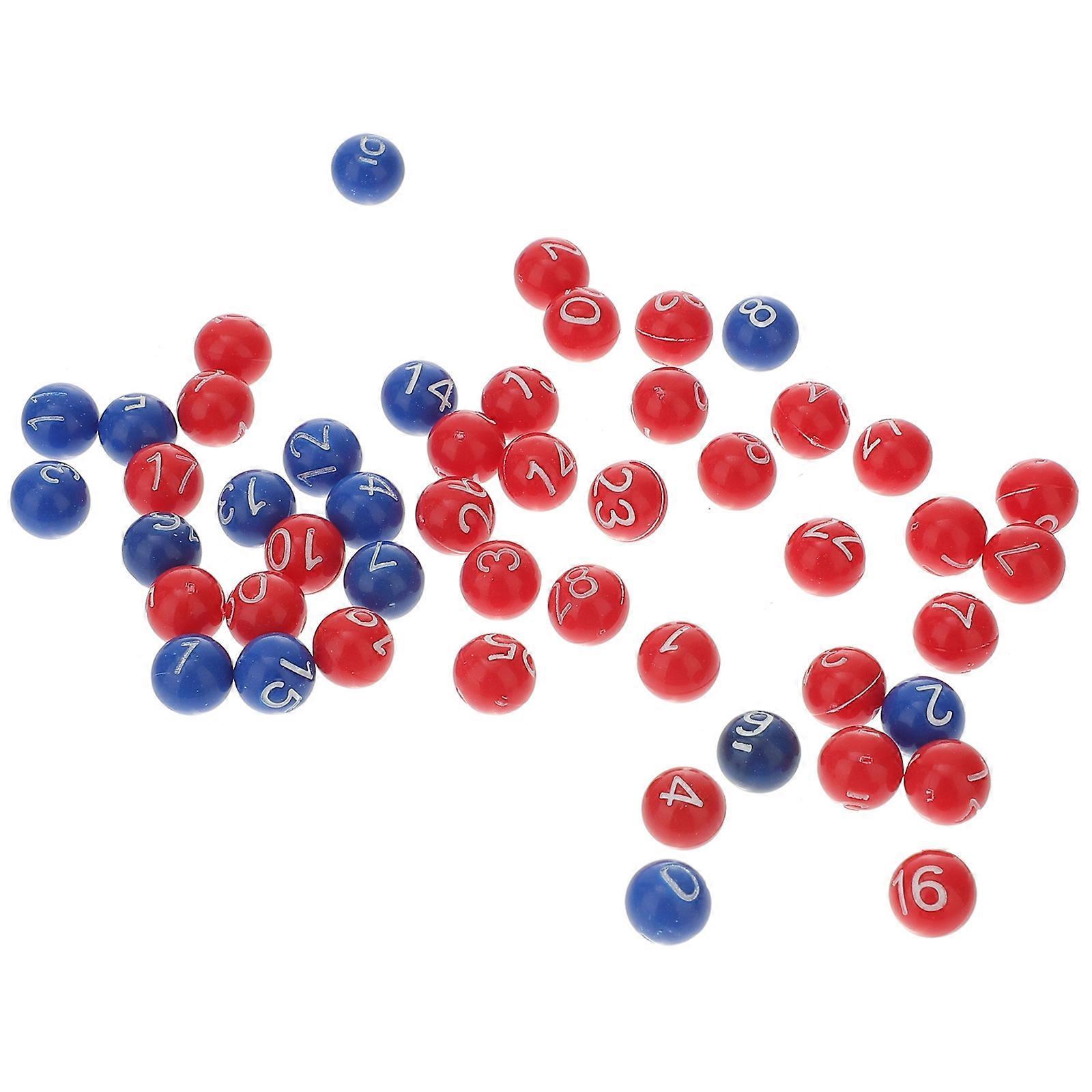 Assorted Color 49Pcs Plastic Number Balls compatible with Raffle Play