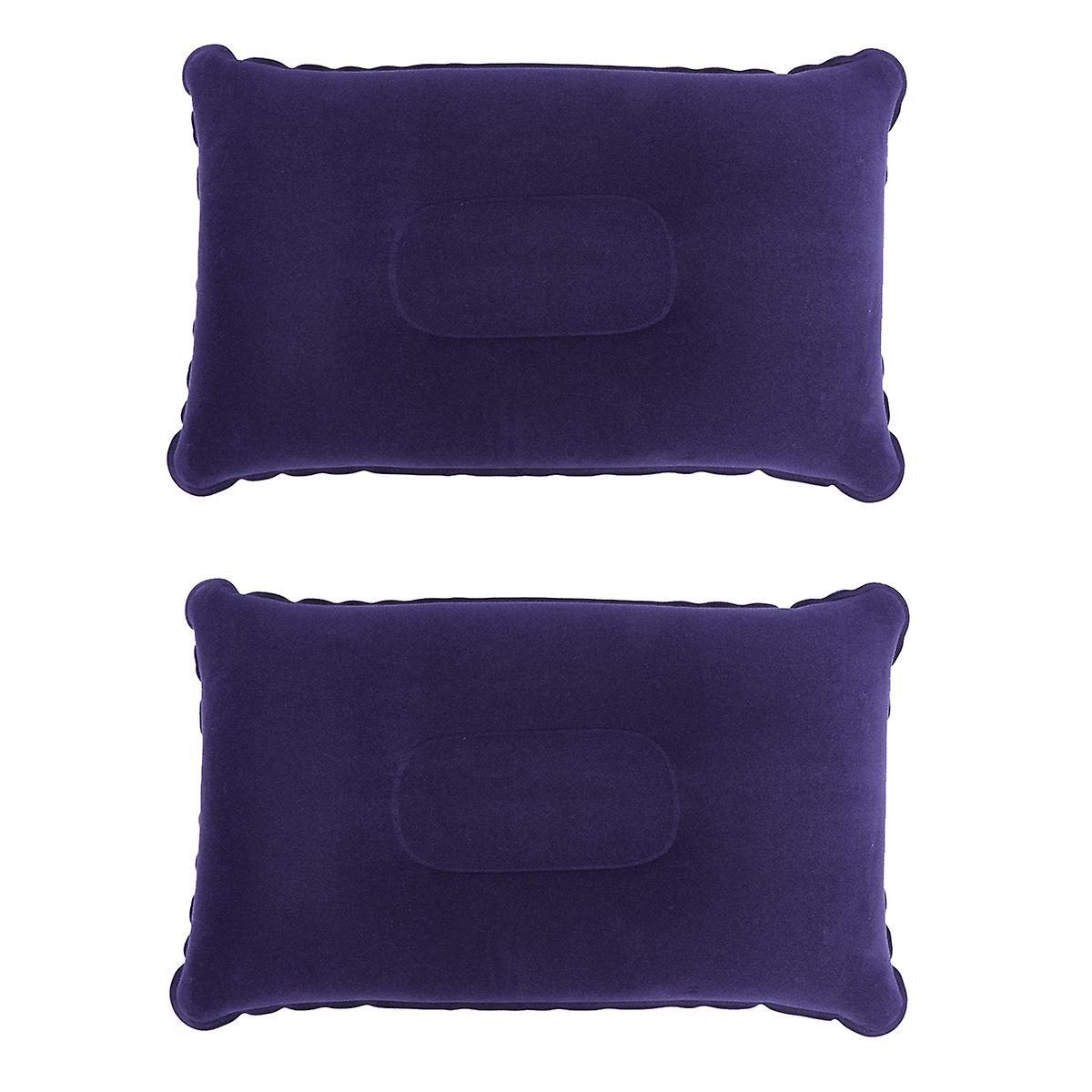 2 Piezas Almohada de Camping PENGJTMXG Almohada Inflable Azul 38,5 x 24,5 cm