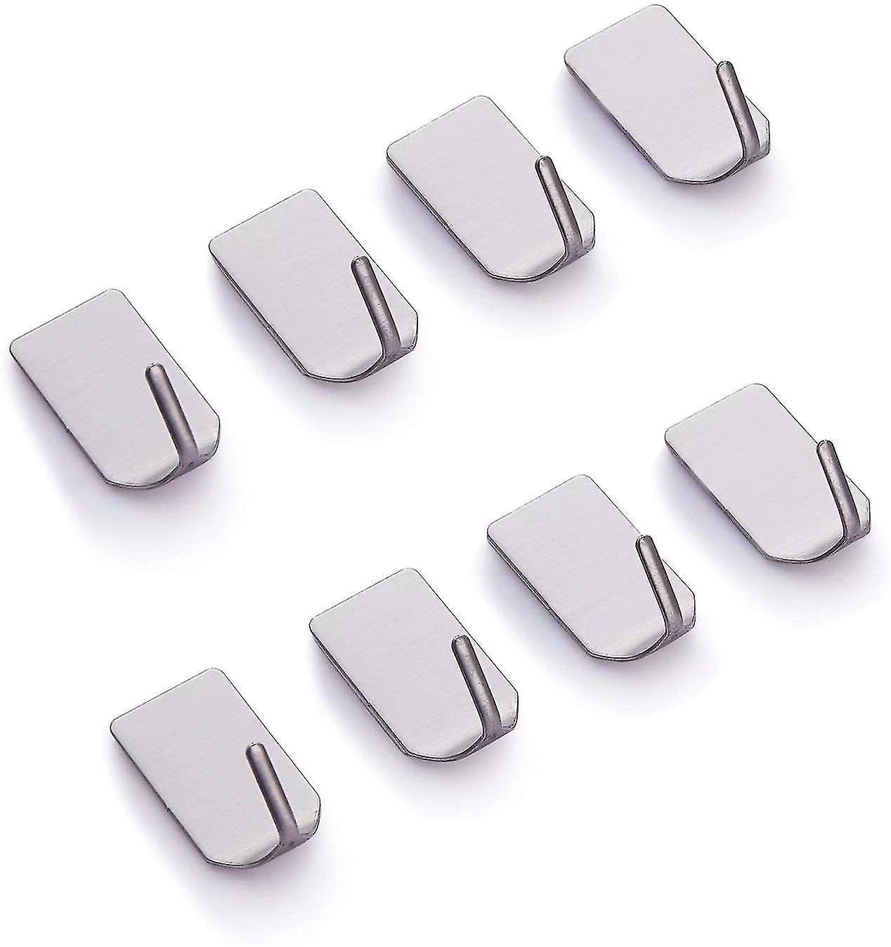 8 Piece Hook Self Adhesive Hook Towel Hook Bathrobe Hook Kitchen Cabinet Bathroom, Thin Hook =
