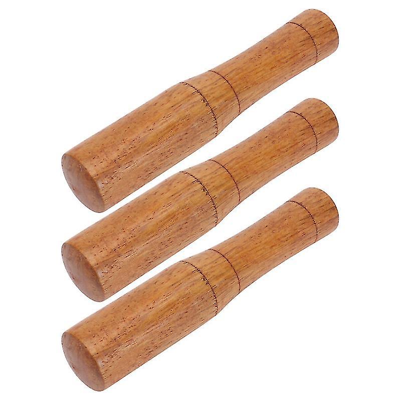 17X3.5x3.5cm Assorted Color Spice Grinders 3 Pcs Multipurpose Garlic Graters Wooden Grinding Rods Ki