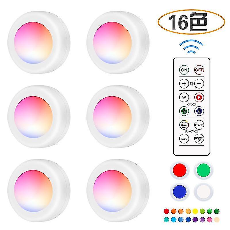 Mng لاسلكي ذاتي اللصق أدى أضواء كاشفة - قابل للتعتيم Rgb بطارية تعمل مصباح خزانة مع جهاز التحكم عن بعد بطارية تعمل بالطاقة أضواء مجلس الوزراء Kitche