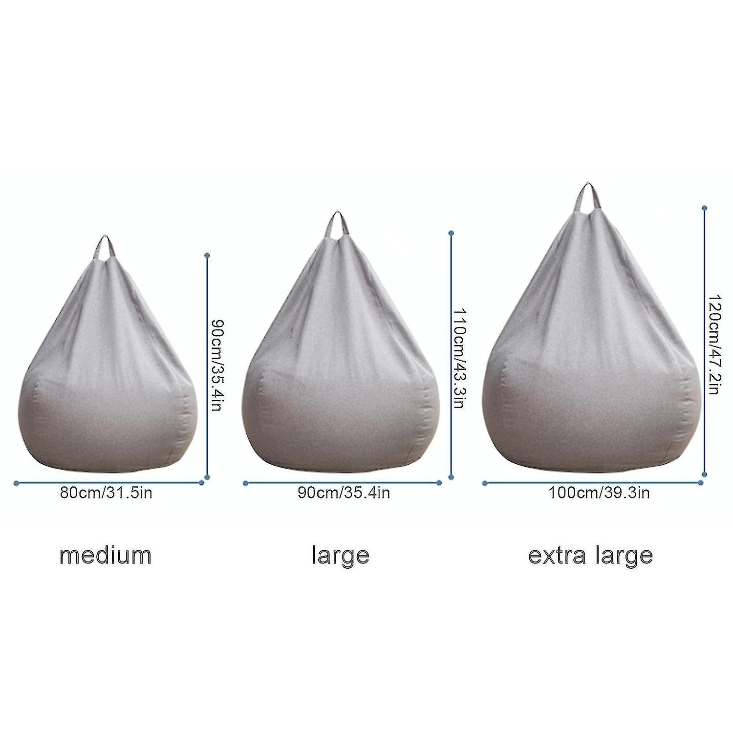 New Extra Large Bean Bag Chairs Couch Sofa Cover Indoor Lazy Lounger For Adults Kids Sellwell