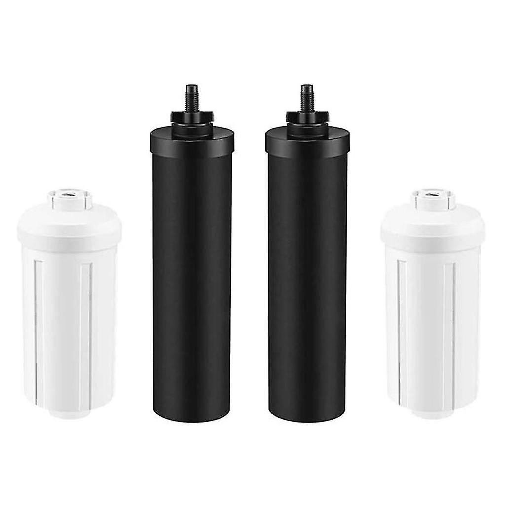 Water Filter Replacement,2 Activated Carbon Filters And 2 Fluoride Filters Compatible With Purifier