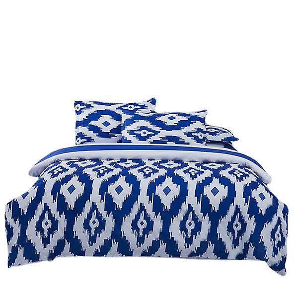 3/4Pcs Geometric Pattern Polyester Fiber Bedding Set