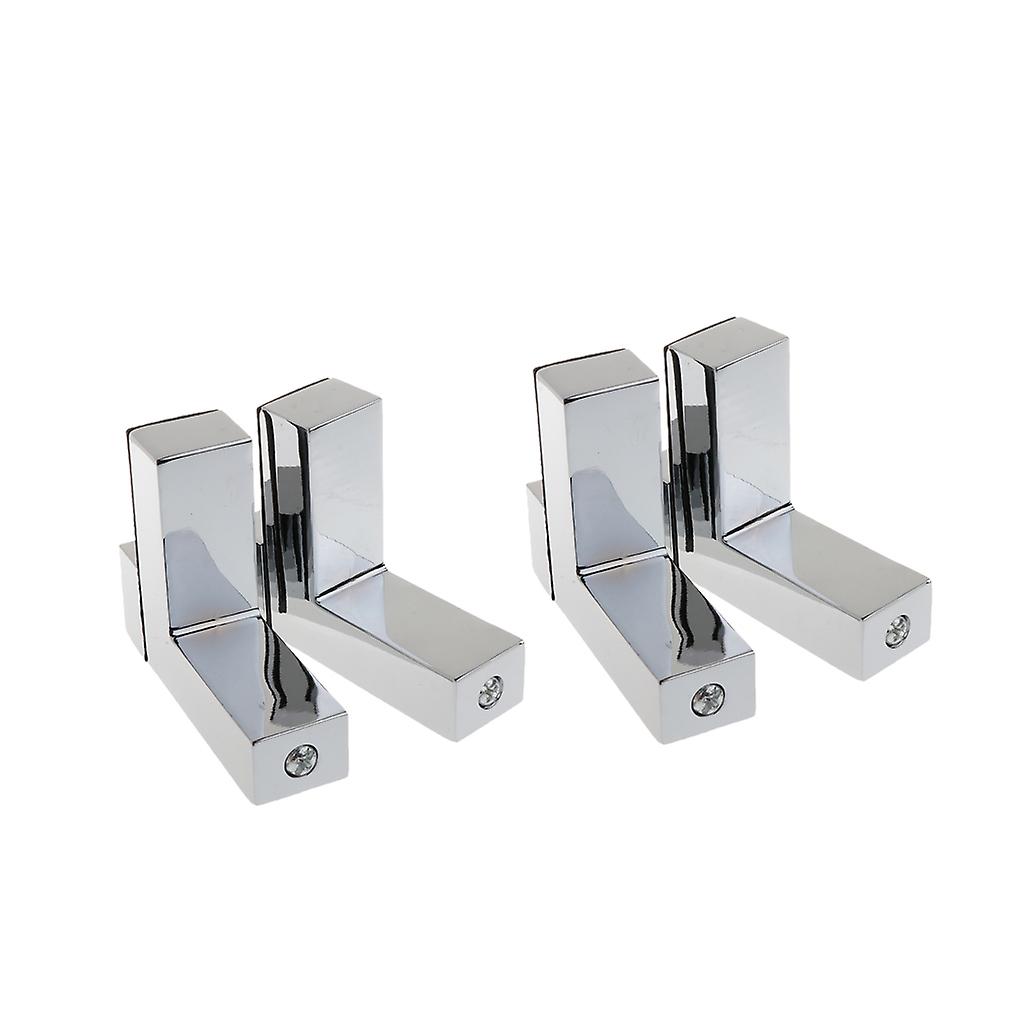 4x Adjustable Wood/Glass Shelf Bracket Wall Mount Brushed Nickel