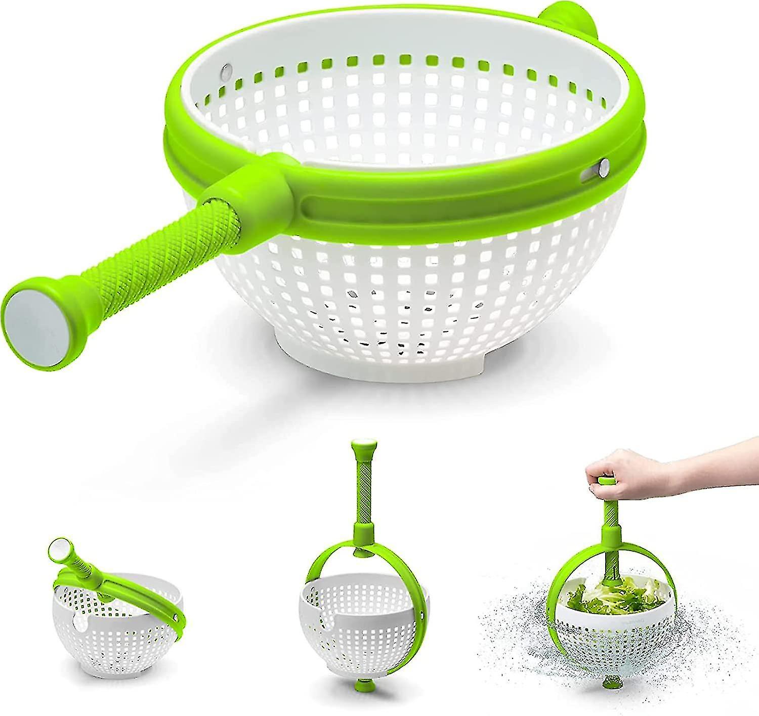 Rotating Fruit And Vegetable Salad Shaker Multifunctional Kitchen Dewatering Basket