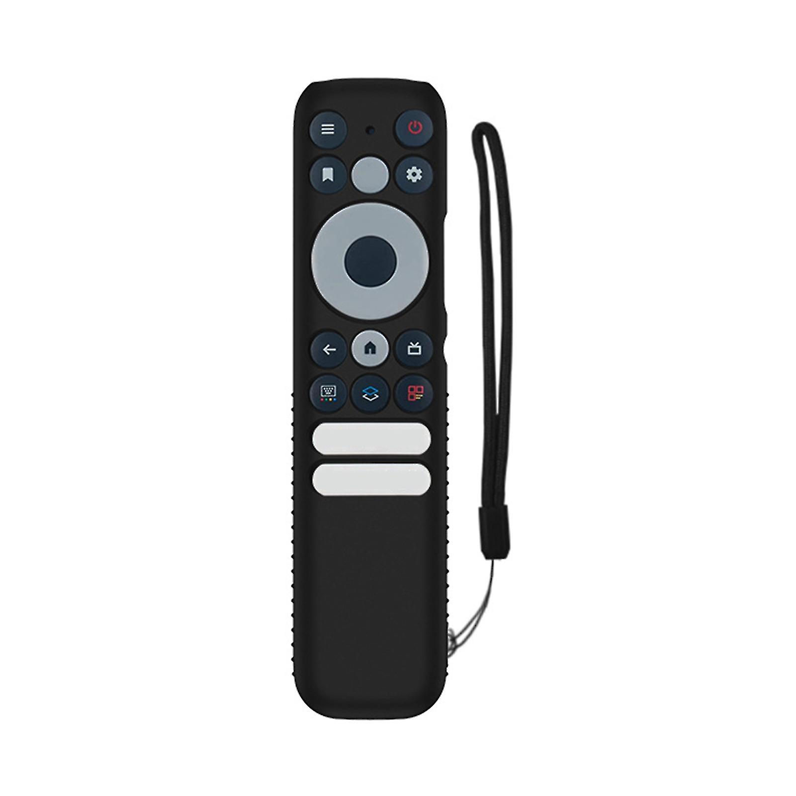 Tv Remote Control Cover Perfectly Fit Shockproof Wave Texture Back Great Friction Anti-slip Dust-proof Button-uncovered With Strap Remote Contr