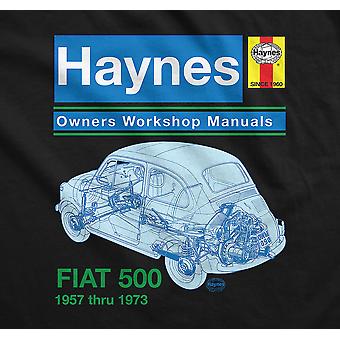 Official Haynes Manual Unisex T-shirt FIAT 500 1957 to 1973 Owners