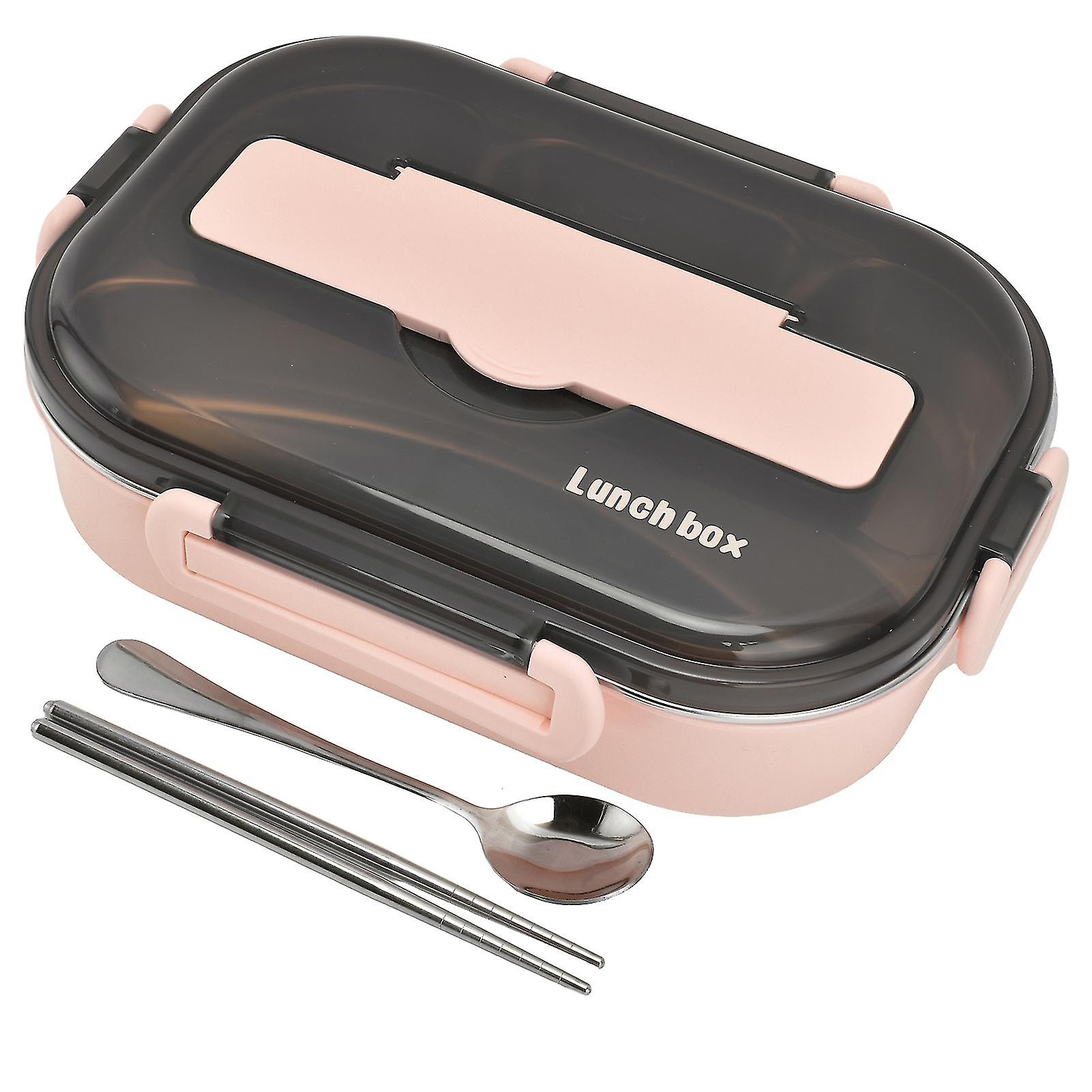 Pink Lightweight Insulated Lunch Box with Removable Tray & Warmth Retention