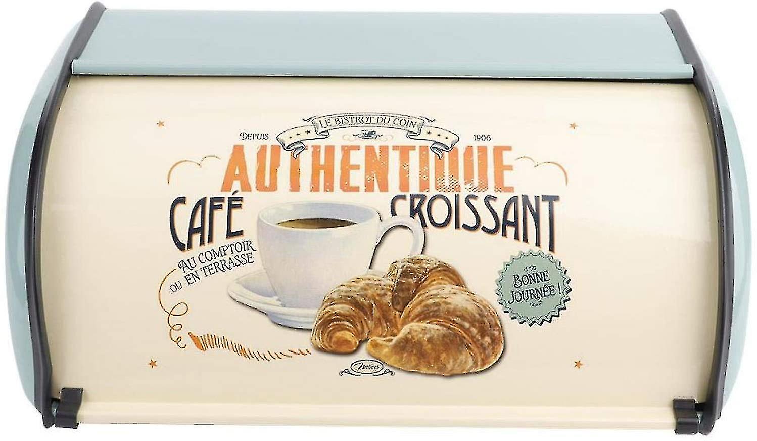 Bread Holder, Box Holder Container Kitchen Storage Organizer Large Capacity Metal Bread (blue)