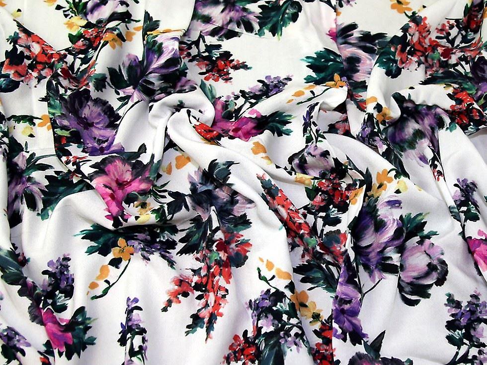 John Kaldor Fernando Viscose Challis Fabric Ivory - per metre
