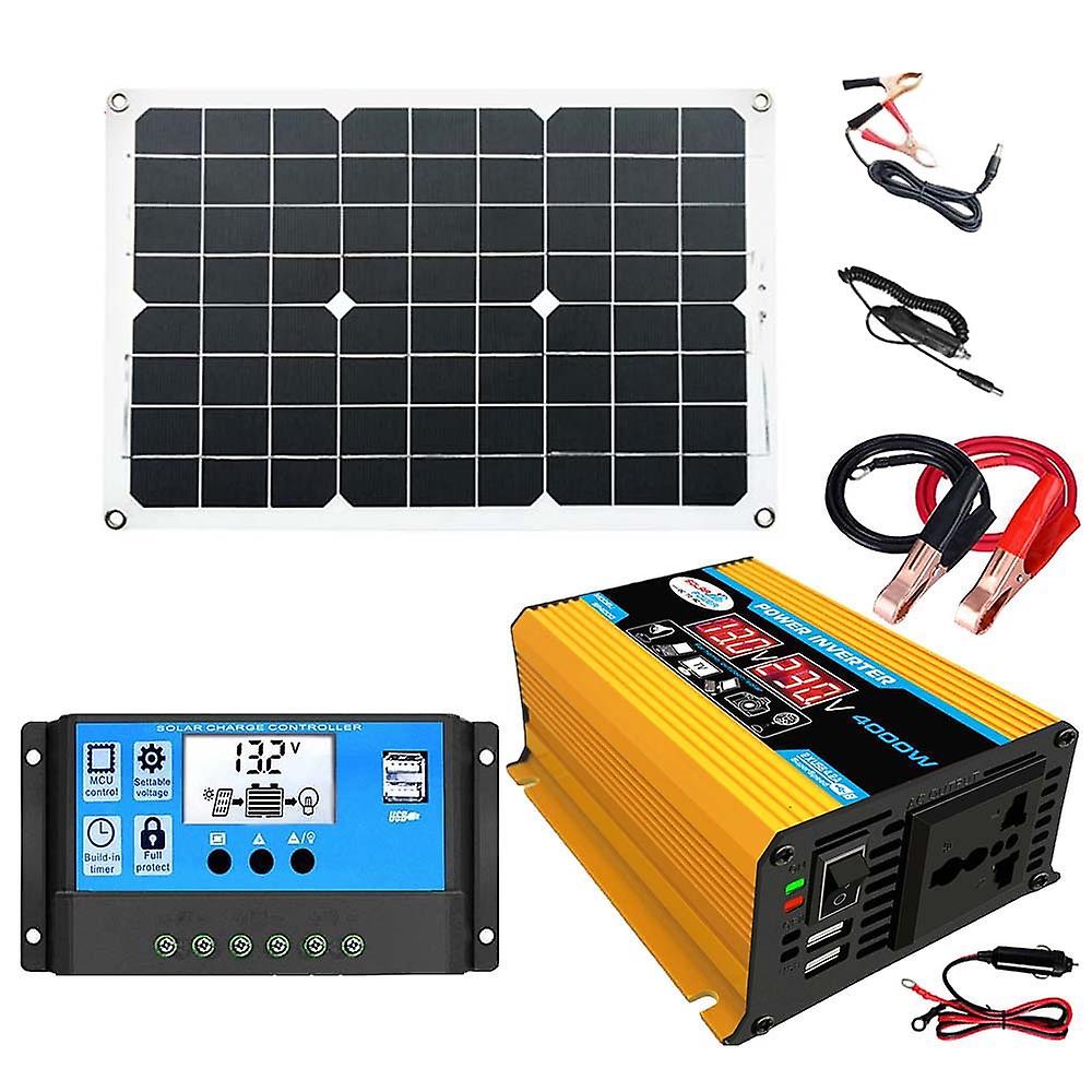 Home Solar Power Generation System Yellow 12V To 110V Yellow 12V To 110V