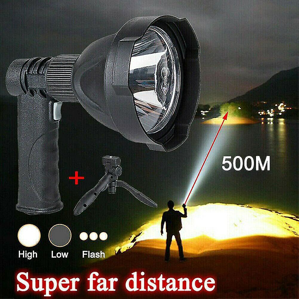 Camping Lights Lanterns Led Hand Held Spotlight Usb Rechargeable Camping Hunting Flashlight Torch Lamp